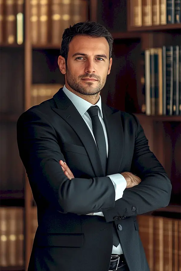 Dr. Ricardo Monteiro, advogado criminalista, em seu escritório